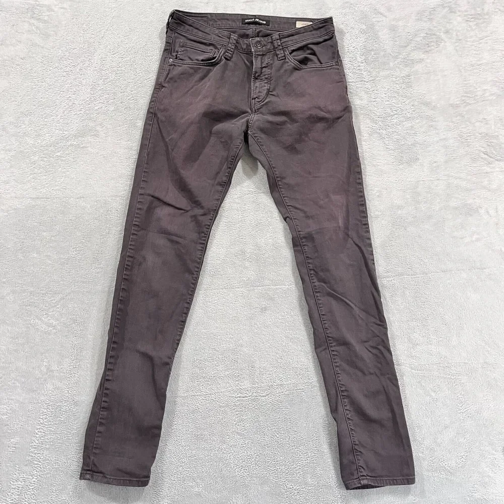 Mavi James Skinny Jeans Mens 31x32* Gray Denim Stretch‎ Flat Front Low Rise
